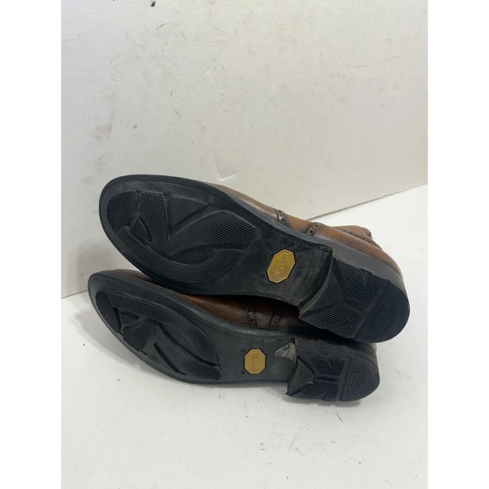Vintage Magnanni Wingtip Dress Boots Brown Leather Ankle Chukka 3316 SZ 12 M